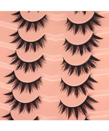 Winifred X6 Cat Eye Manga False Eyelashes - Anime Cosplay Natural Spiky Wispy Thick Japanese Style - Buy Online on GoSupps.com