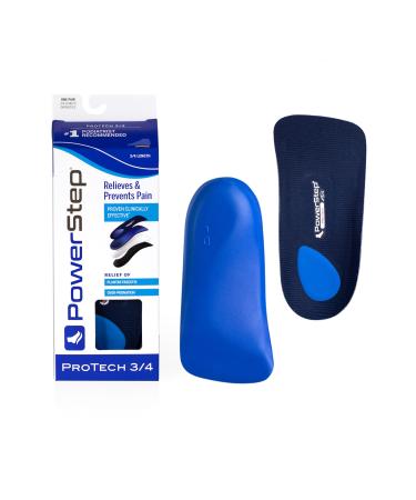Powerstep ProTech 3/4 Length - Arch Pain Relief Insole for Tight Shoes - Arch Support Orthotic for Women and Men (M 5-6.5 W 7-8.5) Men's 5-6.5 / Women's 7-8.5 - Buy Online on GoSupps.com