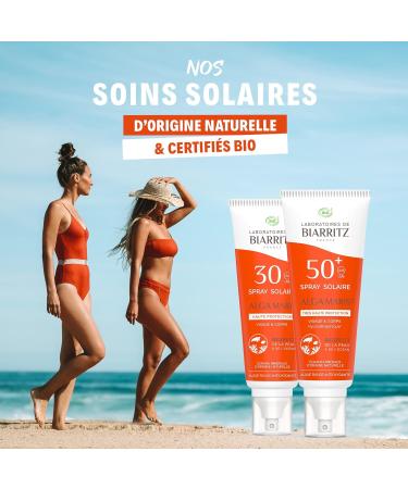 Laboratoires De Biarritz Alga Maris Organic SPF 30 Sun Milk 100ml - Waterproof Sunscreen for All Skin Types - Buy Online on GoSupps.com