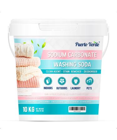 Puerto Verde • Sodium carbonate 10 kg. Soap and household detergent. Degreaser, stain remover and deodorizer. Pure soda carbonate of 100% natural origin. European production.