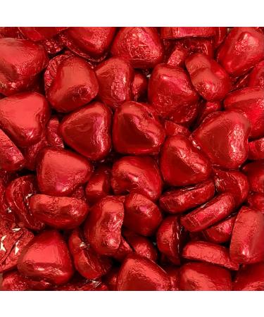50 x Red Foiled Hearts (Valentines) Share Bag by The Gourmet Sweet Company