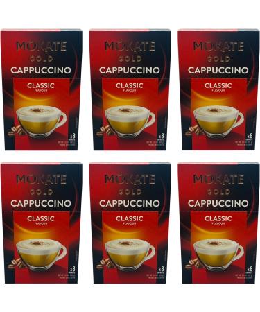 Mokate Gold Cappuccino Classic Flavour Instant Coffee 6 boxes x 8 12.5g sachets - Buy Online on GoSupps.com