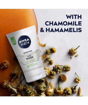 NIVEA MEN Sensitive Face Wash - Alcohol-Free 6x100ml - Gentle Cleanser for All Skin Types - International Shipping Available - Buy Online on GoSupps.com