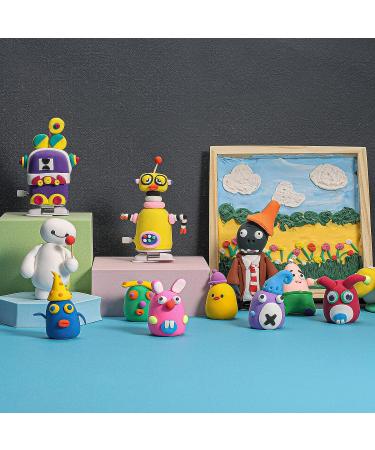 50 Color Modeling Clay Kit | Air Dry Magic Clay with Sculpting Tools | Safe & Non-Toxic | Great Gift for Kids - Buy Online on GoSupps.com