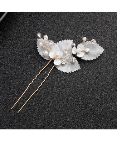 LALAFINA Rhinestone Hair Clip Hair Accessories for Bridal Hair Stick Fork Hairstyling Hair Fork Hair Jewels Wedding Hair Stick Crystal Hair Bride Silk Pearl European and American - Buy Online on GoSupps.com