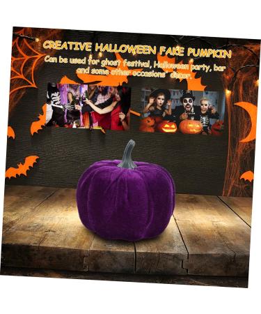 Didiseaon 5pcs Flannel Foam Pumpkin Autumn Decor Halloween Decor Velvet Pumpkins for Decorating Artificial Pumpkin Decoration Fall Decorations Home Decor Photo Prop Fake Pumpkin Set Purple Purple 14X12.5X12.5CM - Buy Online on GoSupps.com