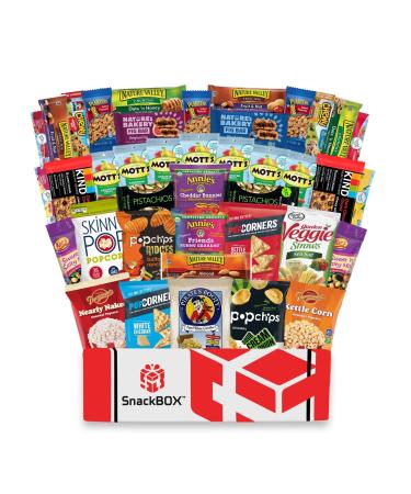 Healthy Snacks Care Package Snack Box (40 Count) for College Students, Exams, Finals, 4th of July, Gift Basket, Ideas, Get well, Military, Deployment, with Chips, Cookies, Granola Bars and Nuts