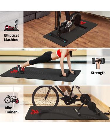 Crostice 6mm Bike Mat for Peloton Original, Bike Plus & Treadmill | Protects Hardwood Floors & Carpets | Cycling Home Gym Accessory 30x60 - Buy Online on GoSupps.com