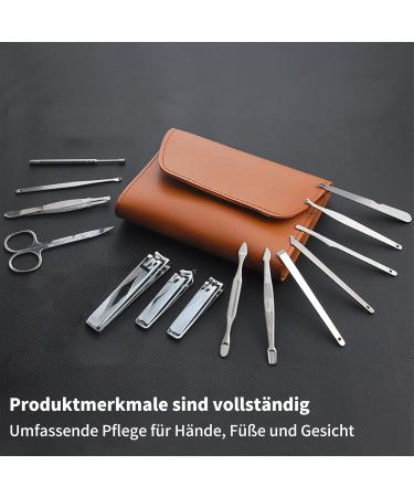 Pedicure Knife Kits Nail Scissors Set Professional Nail Clippers Care Set Nail Set Manicure Tools Folded Bag Men Women Dead Skin Acne Removal - Buy Online on GoSupps.com
