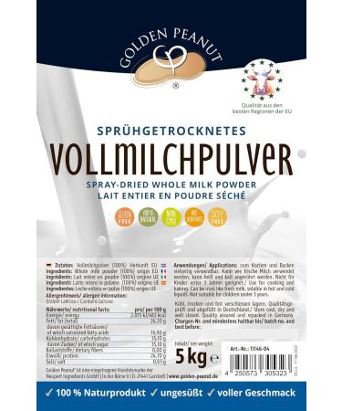 Golden Peanut Whole Milk Powder - Spray Dried 5kg | Ideal for Baking & Ice Cream | Emergency Stock - Buy Online on GoSupps.com