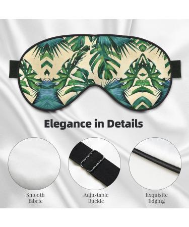 Green Banana Leaves Eye Mask - Soft Breathable Sleep Patch for Women | Perfect for Travel & Relaxation - Buy Online on GoSupps.com