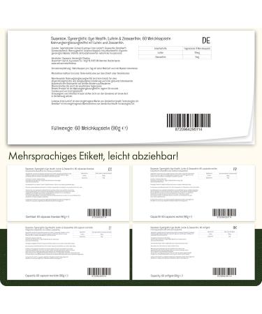 Swanson Synergistic Eye Health - Lutein & Zeaxanthin 60 Soft Capsules High Dose Gluten-Free Non-GMO Lab Tested - Buy Online on GoSupps.com
