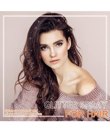 Latibell Body Glitter Spray - Silver Shimmer for Hair & Body | Rave Makeup & Nail Art Glitter - Includes 1 Jar Refill - Buy Online on GoSupps.com