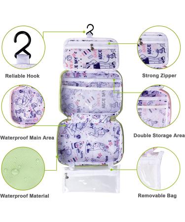 Hanging Toiletry Bag for Travel with Bonus Travel Bottles - Green | Portable Toiletries for Men and Women - Buy Online on GoSupps.com