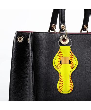 Poceacles Women's and Girls' Keychain - Lipstick - Glossy Lip Balm - Neoprene Pouch - Wrist Strap Yellow Baseball. - Buy Online on GoSupps.com
