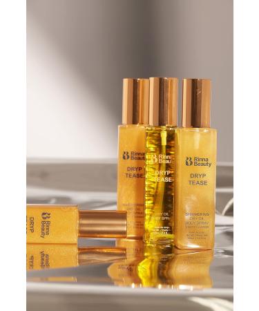 Rinna Beauty Dryp Tease Dry Body Oil Spray - Shimmering | Moisturizes Dry Skin, Smooths Wrinkles | Anti-Aging Vegan Formula - 3.4 Fl Oz - Buy Online on GoSupps.com