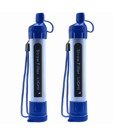 2 Pack Water Filter Straw - Water Purifying Device - Portable Personal Water Filtration Survival - for Emergency Kits Outdoor Activities and Hiking - Water Filter Camping Travel Survival Backpacking