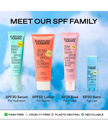 Everyday Humans Big Mood SPF 30 Mineral Sunscreen Lip Balm - Oat Milk Flavor | Shea Butter & Vitamin E | 0.15 oz - Buy Online on GoSupps.com