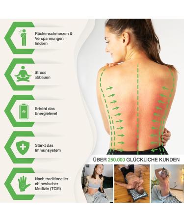 Backlaxx Acupressure Mat & Pillow Set - Natural Massage Mat for Neck & Shoulder Relief | International Shipping - Buy Online on GoSupps.com