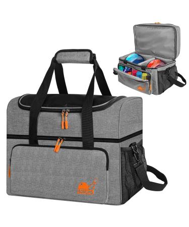YEEGO DIRECT Bowling Bag for 2 Balls, Bowling Tote with EVA Bowling Cups and Padded Divider for Double Ball and One Pair of Bowling ShoesUp to Mens Size 16