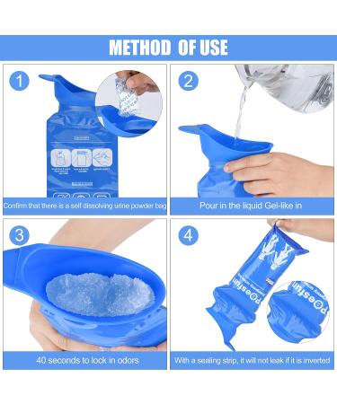 2023 Upgraded Peesfun Disposable Urinal Bag 900ML - 12 Pack | Portable Emergency Pee Bags for Men, Women, Children | Ideal for Travel, Outdoor Activities - Buy Online on GoSupps.com