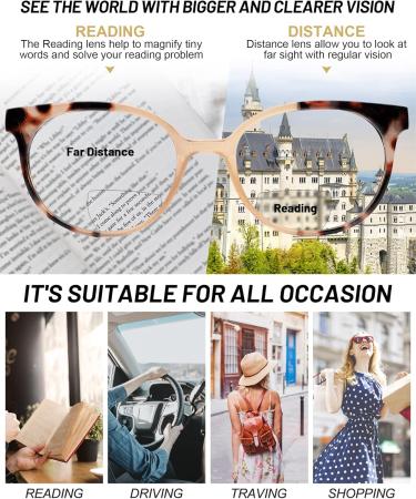 OCCI CHIARI Bifocal Reading Glasses for Women - Blue Light Blocking Clear Top Stylish & Affordable - Available in 1.0 to 3.5 (200+ Brown - Buy Online on GoSupps.com