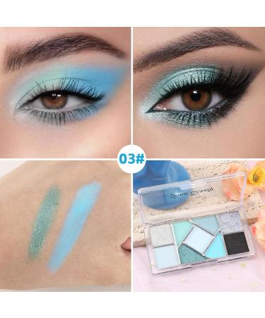 Boobeen palette de 9 ombres paupi res palette d'ombres paupi res multi-usage avec finis brillants mats et paillet s pour le maquillage des yeux au quotidien pour les f tes et les spectacles 10 g (Lot de 1) 03# - Buy Online on GoSupps.com