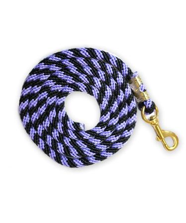 Lead rope for horse - tie rope in various stylish designs lead rope tie rope for pony donkey goat (1x black-purple)