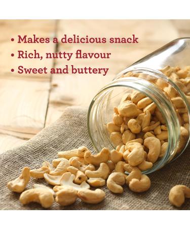 Bass Organic Dry Roasted Cashews Unsalted Whole Nuts 1kg - Buy Online on GoSupps.com