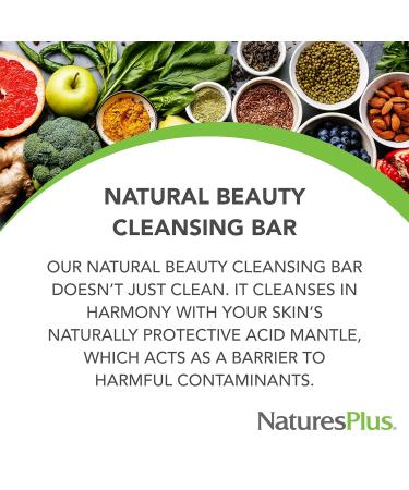 NaturesPlus Natural Beauty Cleansing Bar - 3.5 oz (Pack of 3) - Vitamin E, Allantoin, Humectants & Emollients for Cleanse, Soothe & Protect Skin - Buy Online on GoSupps.com