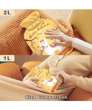 Buy Naanle Autumn Llama Alpaca Hot Water Bottle - 1L Transparent Heat Therapy for Bed & Pain Relief | International Shipping - Buy Online on GoSupps.com