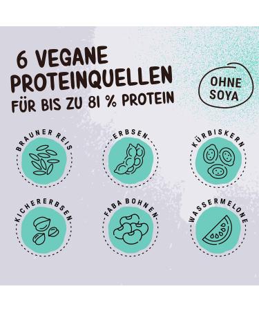 Powerstar Vegan Protein 500g | Soy-Free Multi-Component Protein Powder with 10 Superfoods | German Quality | Ideal for Muscle Building | Blueberry Flavor - Buy Online on GoSupps.com