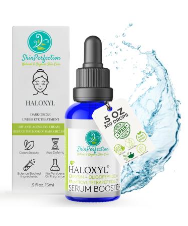 Haloxyl Anti-Aging Under-Eye DIY Serum Booster Peptides for Dark Circles Discolorations Blue Passion Flower Skin Perfection .5 oz 300 drops
