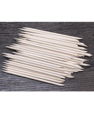 Mini Skater 50 Pcs Orange Wood Nail Sticks Double Sided Cuticle Pusher Manicure Pedicure Tool - Buy Online on GoSupps.com
