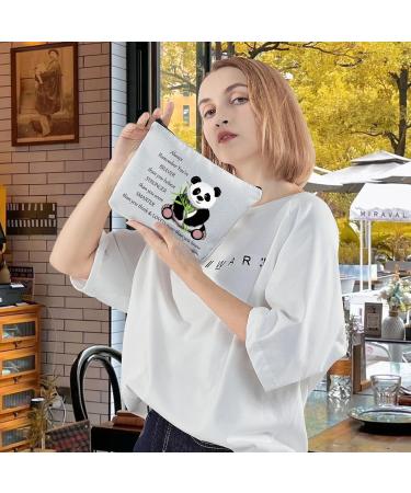 Levlo Cute Panda Cosmetic Bag - Inspirational Gifts for Strength & Intelligence - Buy Online on GoSupps.com