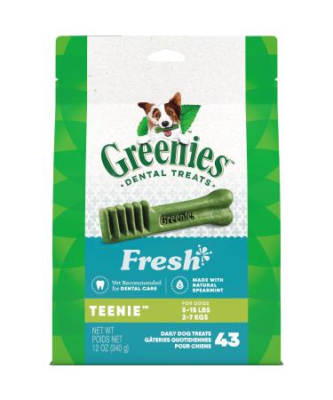 GREENIES Fresh Natural Dental Dog Treats, 12 oz. Pack 43 Count (Pack of 1)
