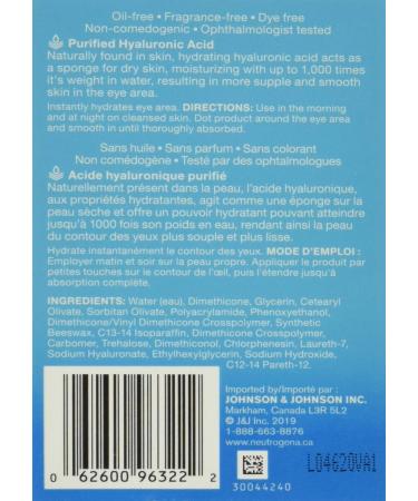Hydro Boost Eye Cream | Hydrating Under-Eye Moisturizer with Hyaluronic Acid | Fragrance Free Non-Comedogenic | 14mL - Shop Now - Buy Online on GoSupps.com