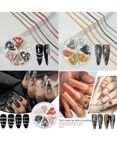 3D Nail Art Decoration Chains Metal Punk Accessory Nails Supply For Women DIY Manicure Tips Manicure Nail Tips 1 - Buy Online on GoSupps.com