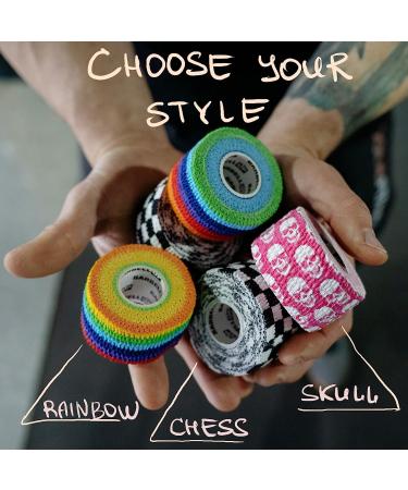 Barbell UP Professional Thumb Tape - Finger Protection for Weightlifting, Powerlifting, Crossfit, Yoga - Hand Grip Support for Deadlift, Barbell Hook Grip - SKULL - Buy Online on GoSupps.com