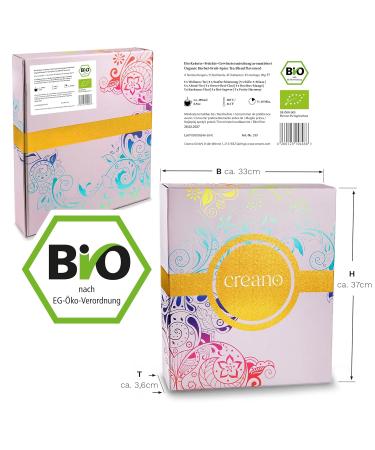 Creano Organic Herbal Tea Gift Set - 45 Tea Bags in 9 Varieties - Perfect Gift for Tea Lovers - Organic Quality - 2022 Edition - Buy Online on GoSupps.com