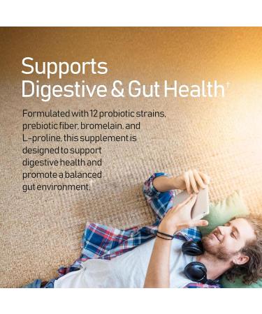 NANOWELL 55B Probiotics with Digestive Enzymes for Immune Support & Gut Health - 55 Billion CFU 12 Strain 185 mg Prebiotic - Relieves Gas & Bloating - 60 Vegan Capsules 60 Day Supply 60 Count (Pack of 1) - Buy Online on GoSupps.com