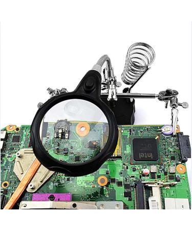 Magnifying Glass LED 3X Magnifying Lamp Metal Clamp Reading Jewellery Loupe Watch and Electronic Repair Magnifier Safehappy - Buy Online on GoSupps.com