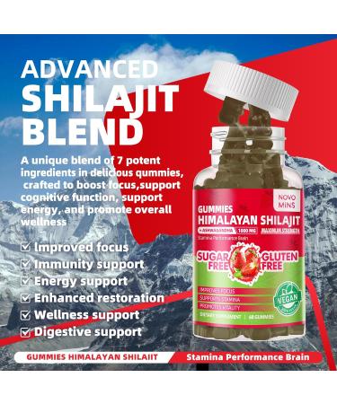 Pure Himalayan Shilajit Gummies for Men & Women - 100% Natural & Organic | 85+ Trace Minerals & Fulvic Acid | 60 Count | Individually Packaged - Buy Online on GoSupps.com
