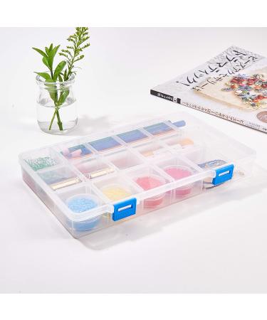 Benecreat 4 Pack Large Transparent Plastic Storage Box with Adjustable Dividers - 18 Grids for Jewelry Beads, Tools, and Craft Accessories - 9.4x5.7x1.18 Inch - Buy Online on GoSupps.com