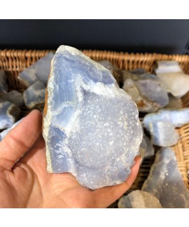 Natural Crystals and Stones 1PC Natural Purple Agate Raw Stone Azurlite Rough Banded Agate Stone Rock Gemstone Specimens Aquarium Home Decoration for Decoration (Size : 180-230g)