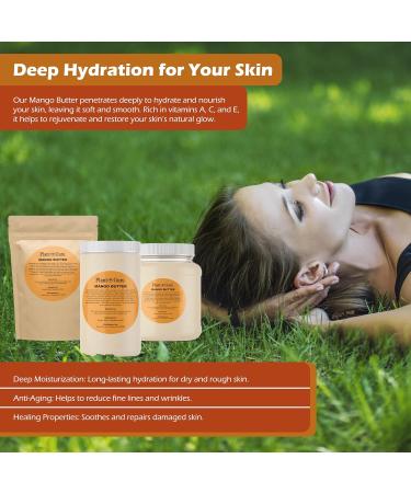 Raw Mango Butter 8 oz - 100% Pure Natural Unrefined for Skin & Hair | DIY Soap Body Butter Lotions & Creams - Buy Online on GoSupps.com