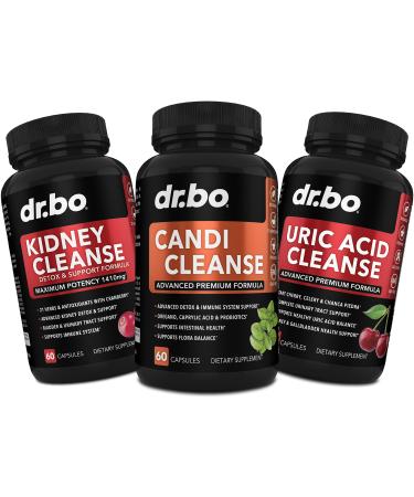 Candi Kidney Uric Acid Cleanse - Probiotic Cleanser Detox Support Supplements for Women & Men - Cranberry & Oral Oregano Capsules for Kidneys Bladder & Urinary Tract Health
