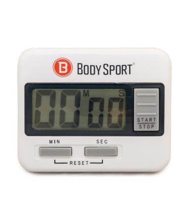 Body Sport Digital Timer  Sports Stopwatch and Countdown Timer for Fitness & Exercise Routines  Multifunctional Timer for Gym, Kitchen, Classroom, and Office Settings  Easy to Use  Battery