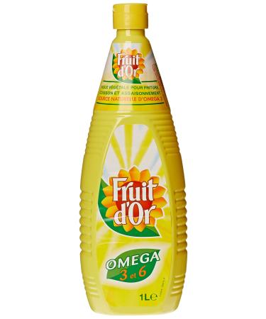 Lesieur Fruit d'Or Oil from Sunflower & Rapeseed Seeds for Frying, Baking & Seasoning - 1L Bottle