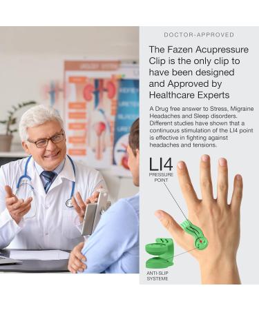Buy 2 Acupressure Clips - Fazen Portable Device for Headache & Migraine Relief | Stress Reduction & Relaxation - Buy Online on GoSupps.com